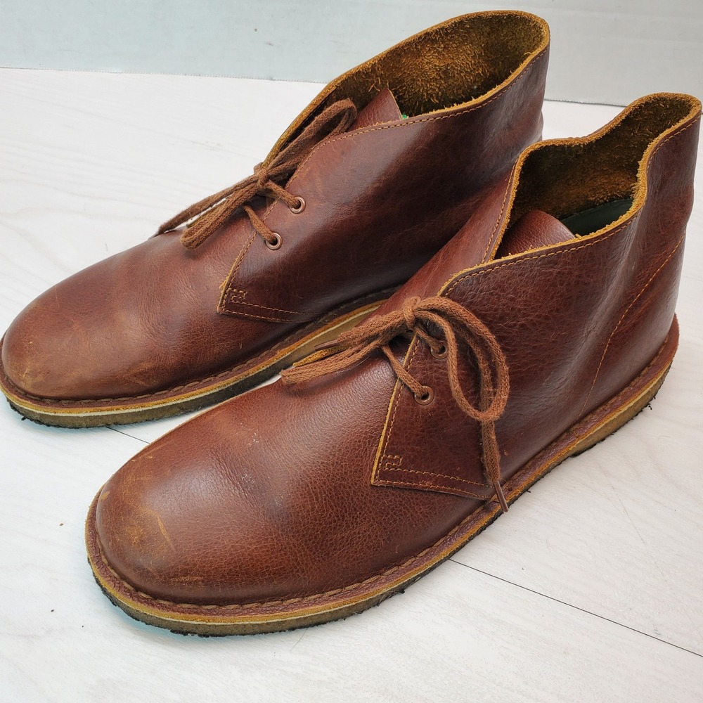 Clarks Desert Boot Mens 9.5 Beeswax Leather Chukka Brown Gorpcore Streatwear